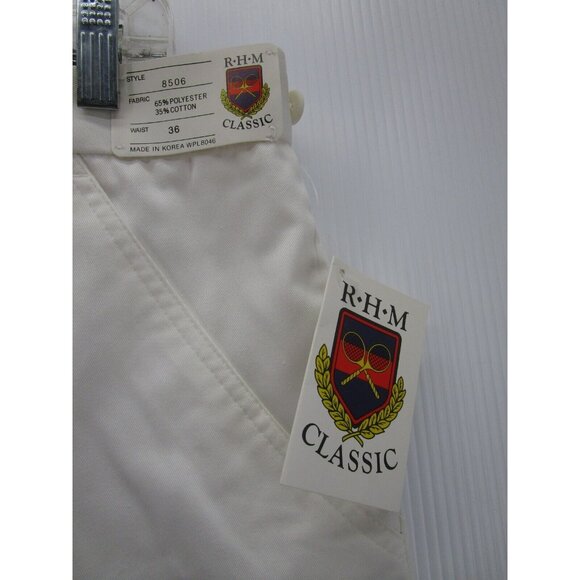 VINTAGE RHM Classic Shorts 36 Golf Chino Khakis 80s 90s Macys Mini NEW - Picture 3 of 9